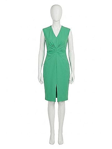 Joseph Ribkoff V-Neckline Sleeveless Sheath Dress in Garden Green (view 1)