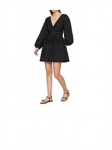 Sea New York Nomi Solid Tunic Dress in Black (view 2)