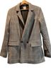 Gap Checkered-gingham Black White Gray Blazer Size 8 - photo 1