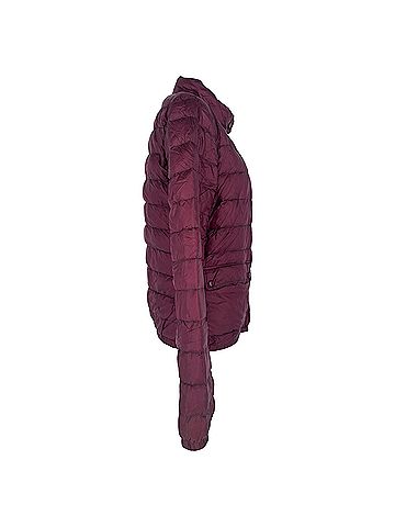 Moncler Moncler Lans Zip-Up Down Jacket in Burgundy Polyamide (view 2)