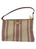 Prada 100% Canvas Multi Color Prada Striped Triangle Logo Pouch in Multicolor Canvas One size - photo 1