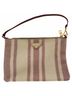 Prada 100% Canvas Multi Color Prada Striped Triangle Logo Pouch in Multicolor Canvas One size - photo 3