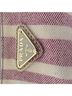 Prada 100% Canvas Multi Color Prada Striped Triangle Logo Pouch in Multicolor Canvas One size - photo 12