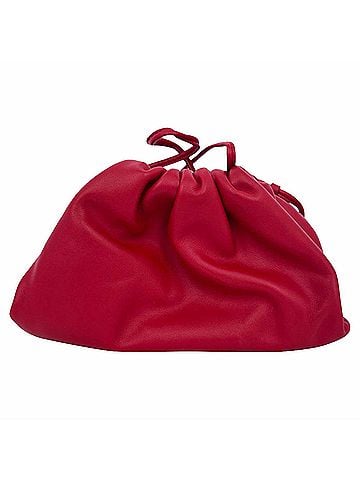 Bottega Veneta Bottega Veneta Mini The Pouch Bag in Red Leather (view 1)