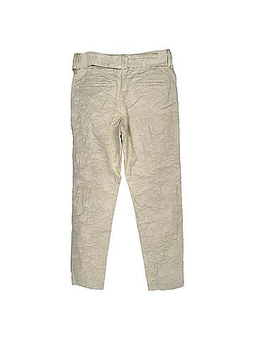 Brunello Cucinelli Brunello Cucinelli Textured Straight Fit Trousers in Ivory Cotton (view 2)