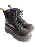 Dr. Martens 100% Patent Leather Solid Black Boots Size 5 - photo 1