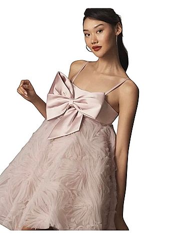 Mac Duggal Mac Duggal Bow Front Tulle Mini Dress NWT $698 20584 Size 2 Wedding Cocktail Dress (view 2)