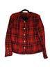 Adrianna Papell 100% Polyester Plaid Red Black Blazer Size M - photo 1