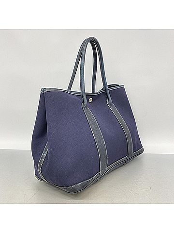 Hermès Hermes Garden PM Tote Bag, Toile H, Navy, ?I stamp, Women's (view 2)