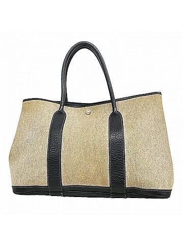 Hermès Hermes Garden PM Tote Bag, Toile H, Black, ?F stamp, Women's (view 1)