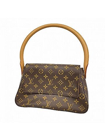 Louis Vuitton Louis Vuitton Monogram Mini Looping Shoulder Bag M51147 Brown Women's (view 1)