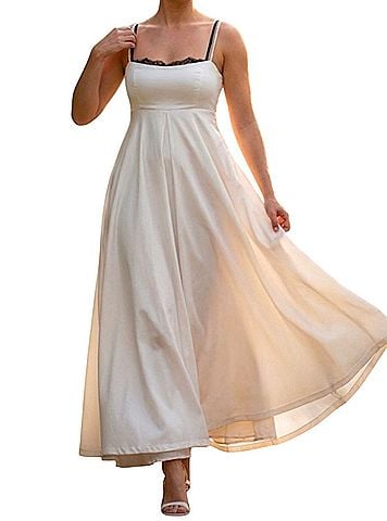 Abercrombie & Fitch lace-trim taffeta maxi dress Casual Dress (view 1)