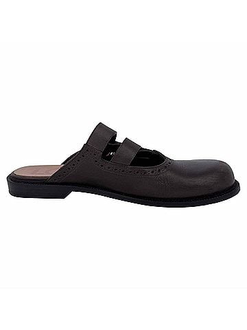 Loewe Loewe Campo Mary Jane Mules in Brown Leather (view 1)