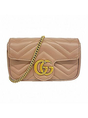 Gucci Gucci GG Marmont Shoulder Bag 476433 Leather Brown Women's (view 1)