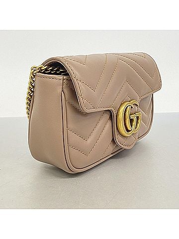 Gucci Gucci GG Marmont Shoulder Bag 476433 Leather Brown Women's (view 2)