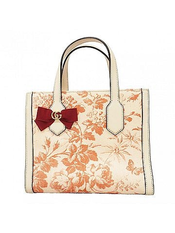 Gucci Gucci handbag, GG ribbon design, 443089, canvas, ivory/red, women's. (view 1)