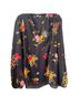 Old Navy 100% Polyester Floral Black Pink Long Sleeve Blouse Size XXL (tall) - photo 1