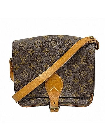 Louis Vuitton Louis Vuitton Monogram Cartouchiere MM Shoulder Bag M51253 Brown Women's (view 1)