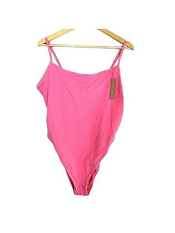 SKIMS Cotton Logo Bodysuit Tank Top (view 1)