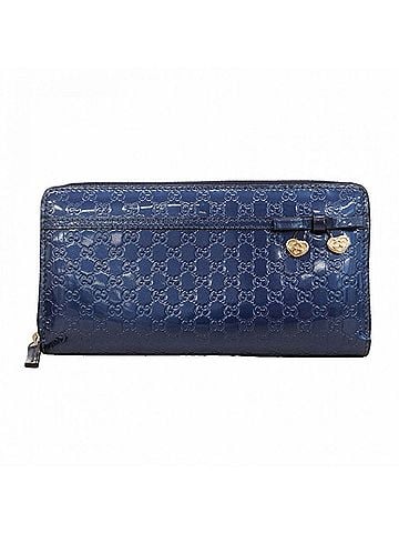 Gucci Gucci long wallet, Microguccissima 307997, enamel blue champagne, women's. (view 1)