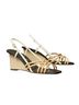 Tory Burch Tan White Wedges Size 7 1/2 - photo 1