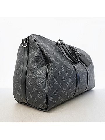 Louis Vuitton Louis Vuitton Bag - Boston Monogram Eclipse Keepall Bandoulière 45 M40569 Black Men's (view 2)