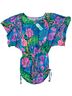 Luli Fama 100% Polyamide Floral Multi Color Romper Size S - photo 1