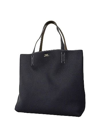 Hermès Hermes Double Sens Tote Bag, Taurillon Clemence Leather, Etoupe Blue Nuit, Z Stamp, Women's. (view 1)