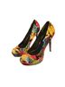 Steve Madden Floral Multi Color Heels Size 9 1/2 - photo 1
