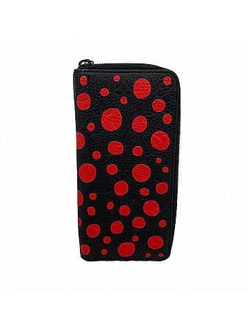 Louis Vuitton Louis Vuitton Monogram Empreinte Zippy Wallet Vertical Long LV x YK Yayoi Kusama M81904 Noir Ladies (view 1)