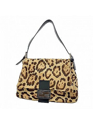 Fendi Fendi handbag, leopard print, calfskin, brown, women's. (view 1)