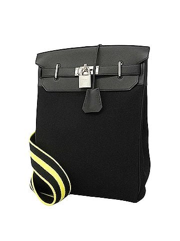 Hermès Hermes shoulder bag, Accad PM, Toile Officier Swift leather, black, W stamp, men's. (view 1)