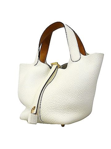 Hermès Hermes Picotin Lock PM Eclat handbag, Taurillon Clemence leather, New White Sesame, W stamp, ladies'. (view 1)