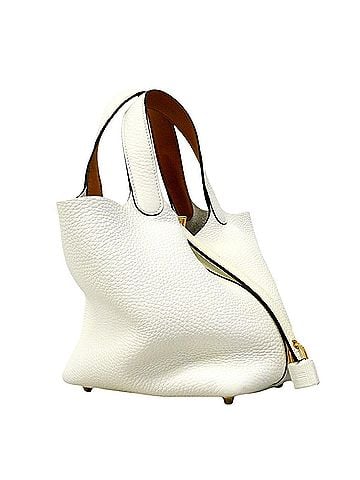 Hermès Hermes Picotin Lock PM Eclat handbag, Taurillon Clemence leather, New White Sesame, W stamp, ladies'. (view 2)