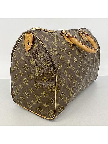 Louis Vuitton Louis Vuitton Monogram Speedy 35 Handbag M41107 Brown Women's (view 2)