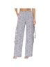 Avec Les Filles Floral Blue White Cargo Pants Size 24 - photo 5
