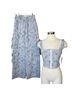 Avec Les Filles Floral Blue White Cargo Pants Size 24 - photo 6