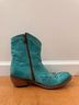 Liberty Black 100% Leather Blue Green Ankle Boots Size 9 1/2 - photo 7