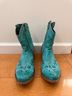 Liberty Black 100% Leather Blue Green Ankle Boots Size 9 1/2 - photo 5