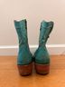 Liberty Black 100% Leather Blue Green Ankle Boots Size 9 1/2 - photo 10
