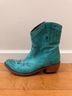 Liberty Black 100% Leather Blue Green Ankle Boots Size 9 1/2 - photo 8