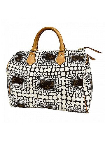 Louis Vuitton Louis Vuitton Monogram Town Yayoi Kusama Collaboration Speedy 30 Handbag M40690 Blanc Women's (view 1)