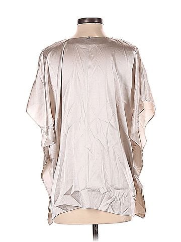 Alice + Olivia Alice + Olivia Short Sleeve Silk Top (view 2)