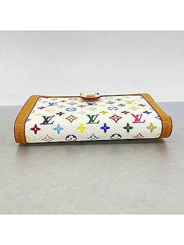 Louis Vuitton Louis Vuitton Monogram Multicolor Portemonnaie Viennois Wallet M92987 Blanc (Women's) (view 2)