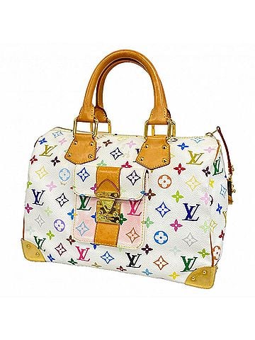 Louis Vuitton Louis Vuitton Monogram Multicolor Speedy 30 Handbag M92643 Blanc (Women's) (view 1)