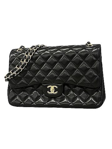 Chanel Chanel Shoulder Bag, Large Matelassé, Double Flap, Chain, Lambskin, Black, Women's (view 1)