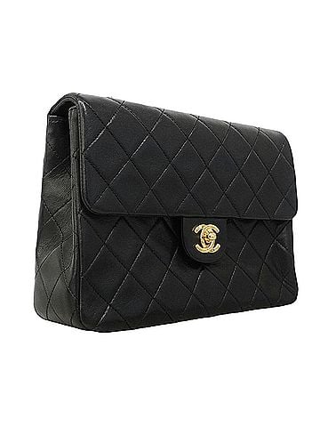 Chanel Chanel Mini Matelassé Chain Shoulder Bag, Lambskin, Black, Women's (view 2)