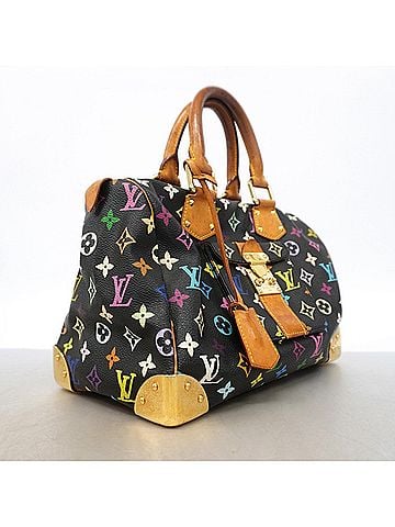 Louis Vuitton Louis Vuitton Monogram Multicolor Speedy 30 Handbag M92642 Noir (Women's) (view 2)