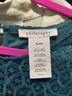 Philosophy 100% Polyester 100% Polyester 100% Polyester Solid Teal Short Sleeve Blouse Size XL - photo 3