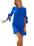 CeCe 100% Polyester Solid Blue Casual Dress Size 4 - photo 1